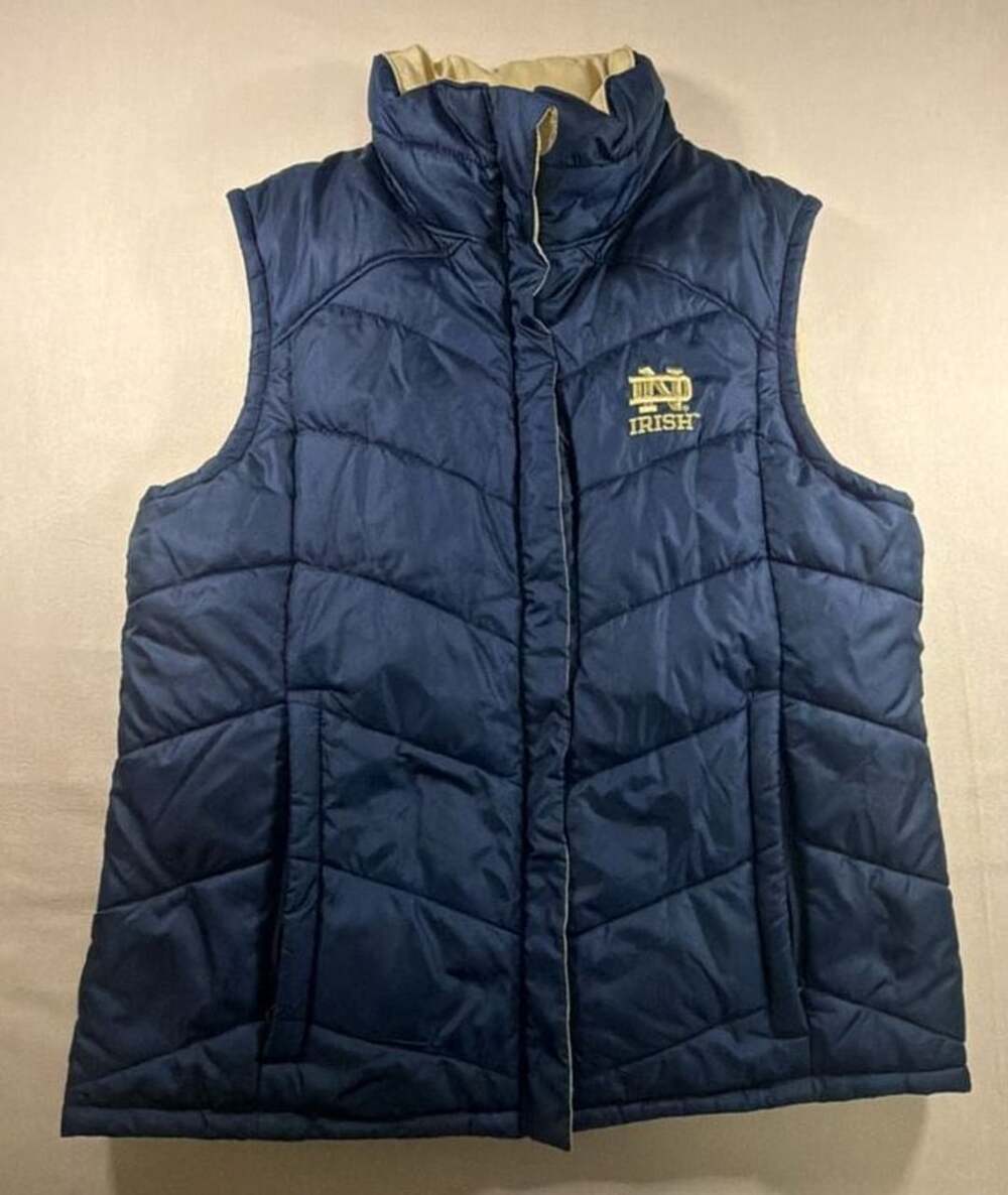 Columbia Notre Dame Fighting Irish Reversible Puffer Vest Size M
